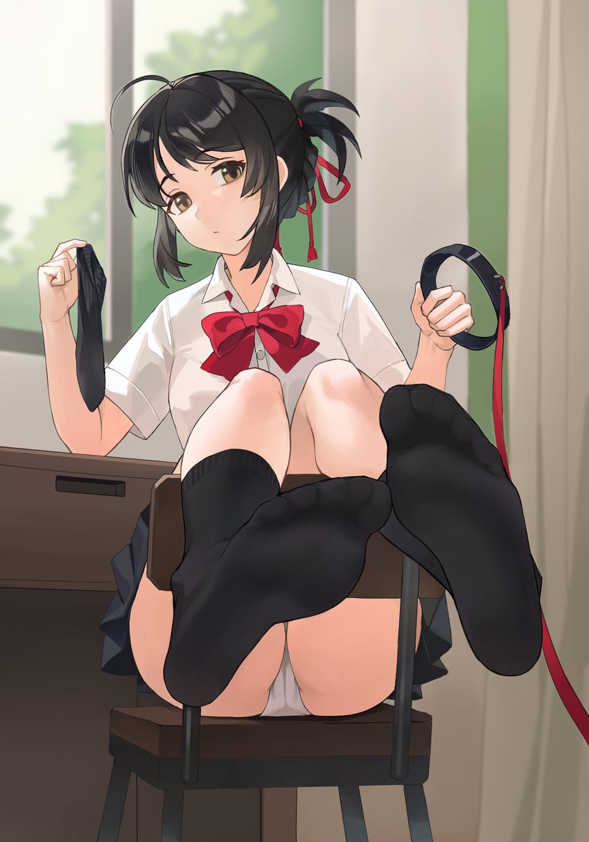 miyamizu mitsuha (kimi no na wa.) drawn by chuck_(harfmoondark)