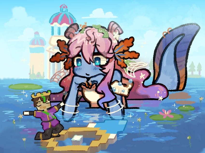 smallishbeans and ldshadowlady (minecraft and 2 more) drawn by yuzuki_makata