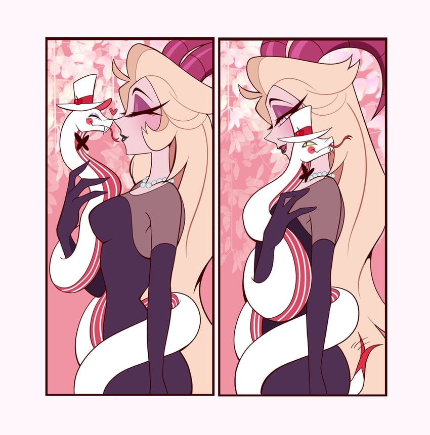 lucifer morningstar and lilith (hazbin hotel) drawn by chandllucky