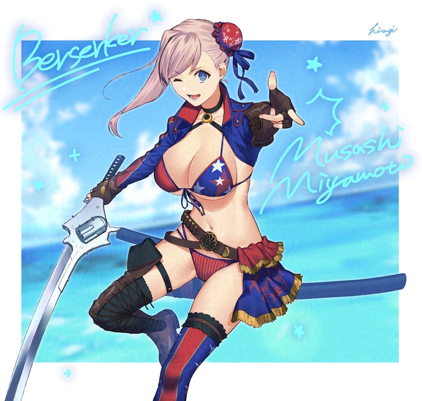 miyamoto musashi (fate and 1 more) drawn by hiiragi_(karashriker)