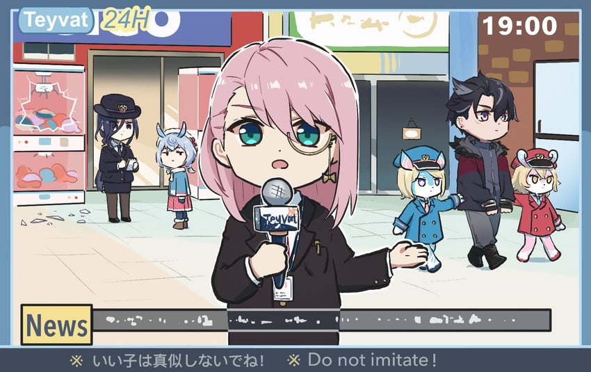 clorinde, sigewinne, charlotte, aeval, and elphane (genshin impact) drawn by xinzoruo