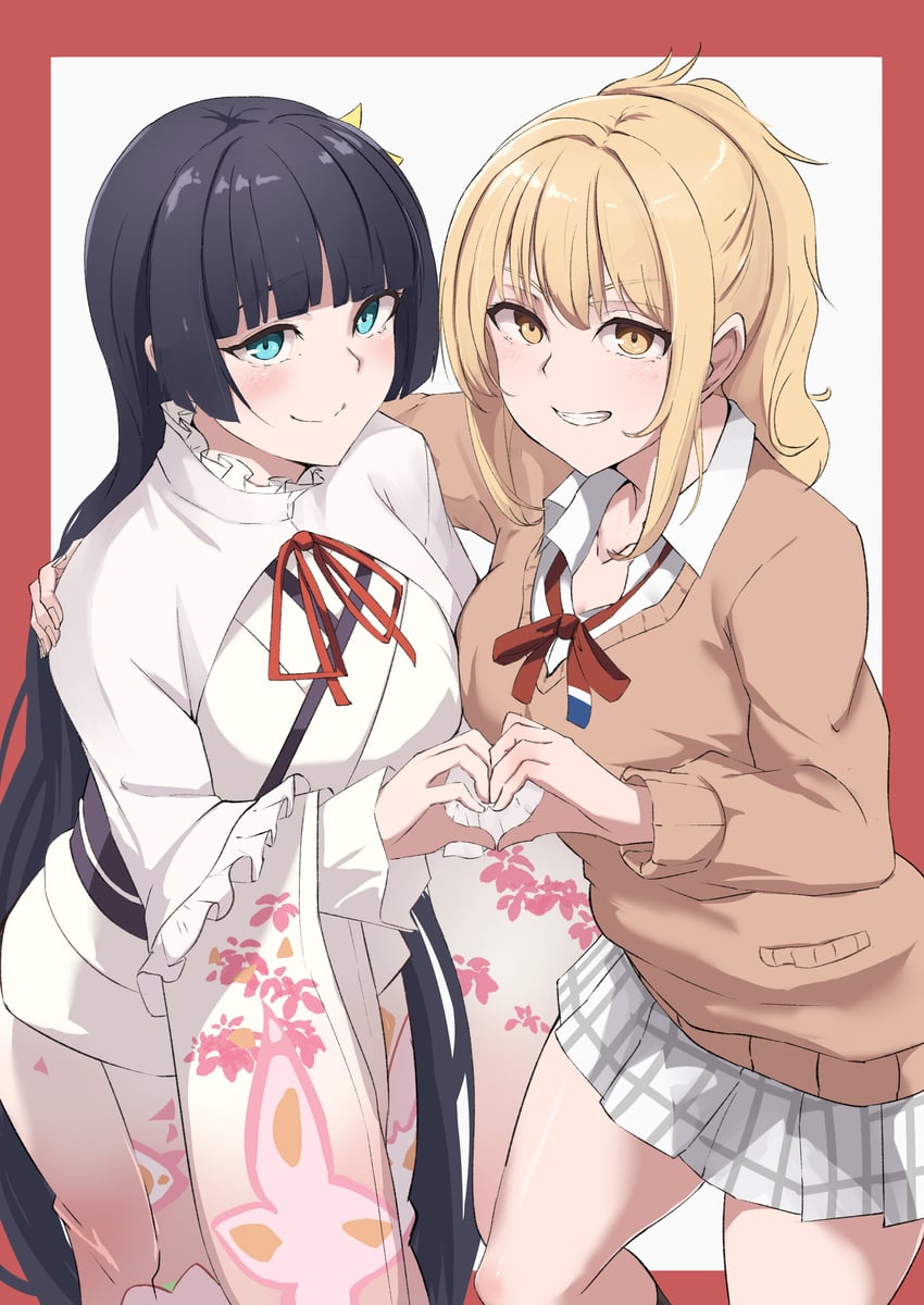 miyashita ai and komagata hanabi (love live! and 2 more) drawn by butter_curry