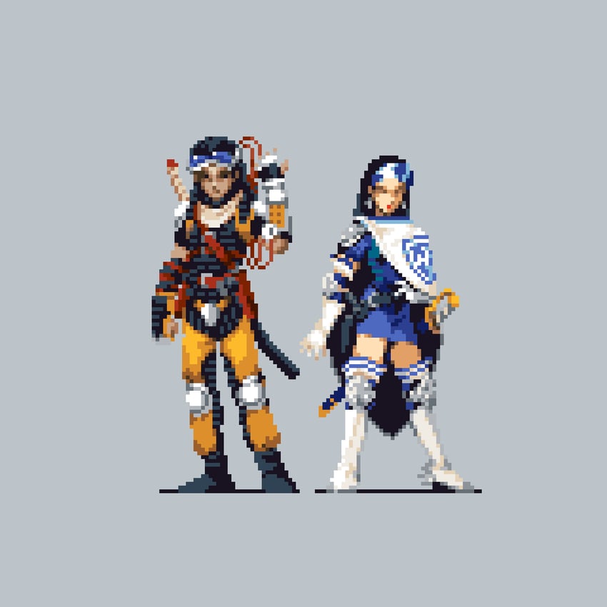 aleph and beth (shin megami tensei and 1 more) drawn by pixelflag