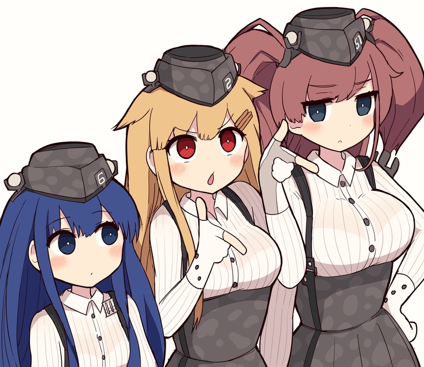 yuudachi, akatsuki, yuudachi kai ni, and atlanta (kantai collection) drawn by simoyuki