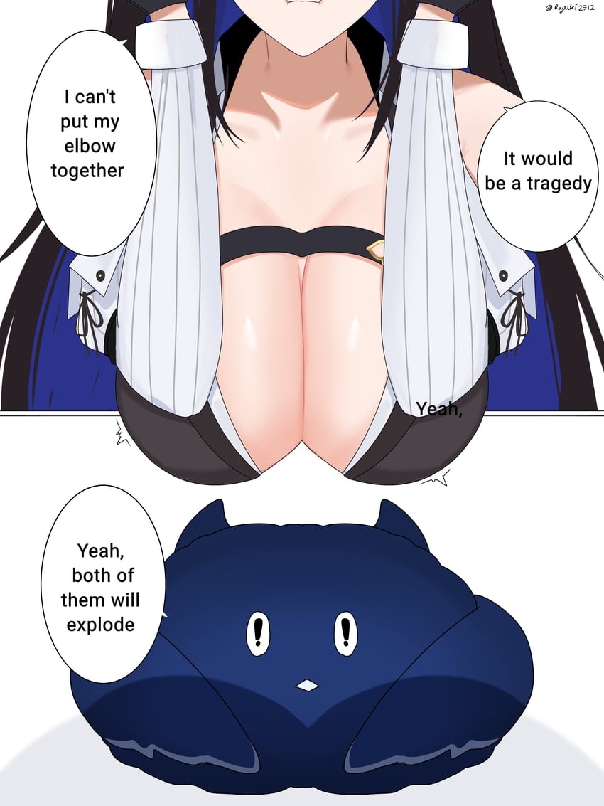 nerissa ravencroft and jailbird (hololive and 1 more) drawn by ryuuki_(artist)