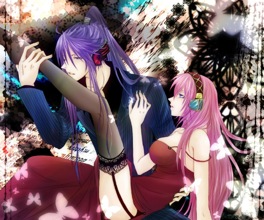 megurine luka and kamui gakupo (vocaloid) drawn by ryoko_(game_x_over)