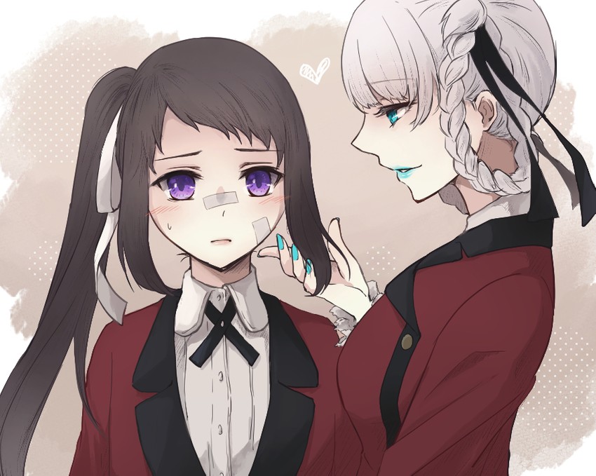 momobami kirari and igarashi sayaka (kakegurui) drawn by c_aracr