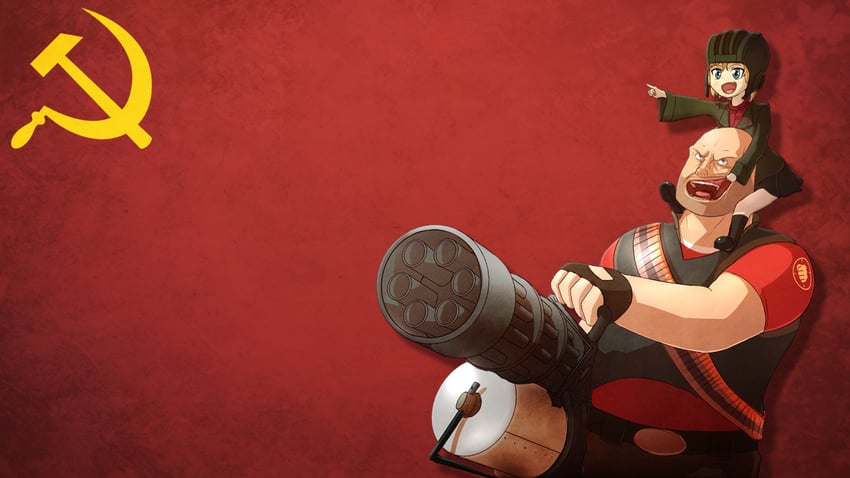 katyusha, heavy, and red heavy (girls und panzer and 1 more) drawn by dazko_(artist)