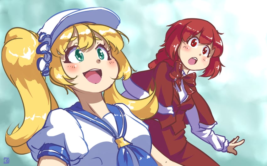 okazaki yumemi and kitashirakawa chiyuri (touhou) drawn by david_hrusa