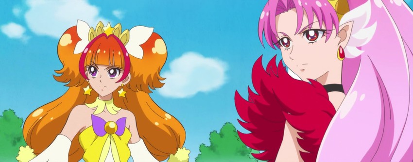 amanogawa kirara, cure twinkle, akagi towa, and cure scarlet (precure and 1 more)