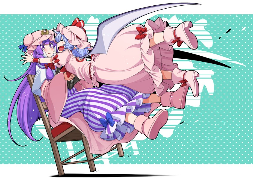 remilia scarlet and patchouli knowledge (touhou) drawn by eichi_yuu