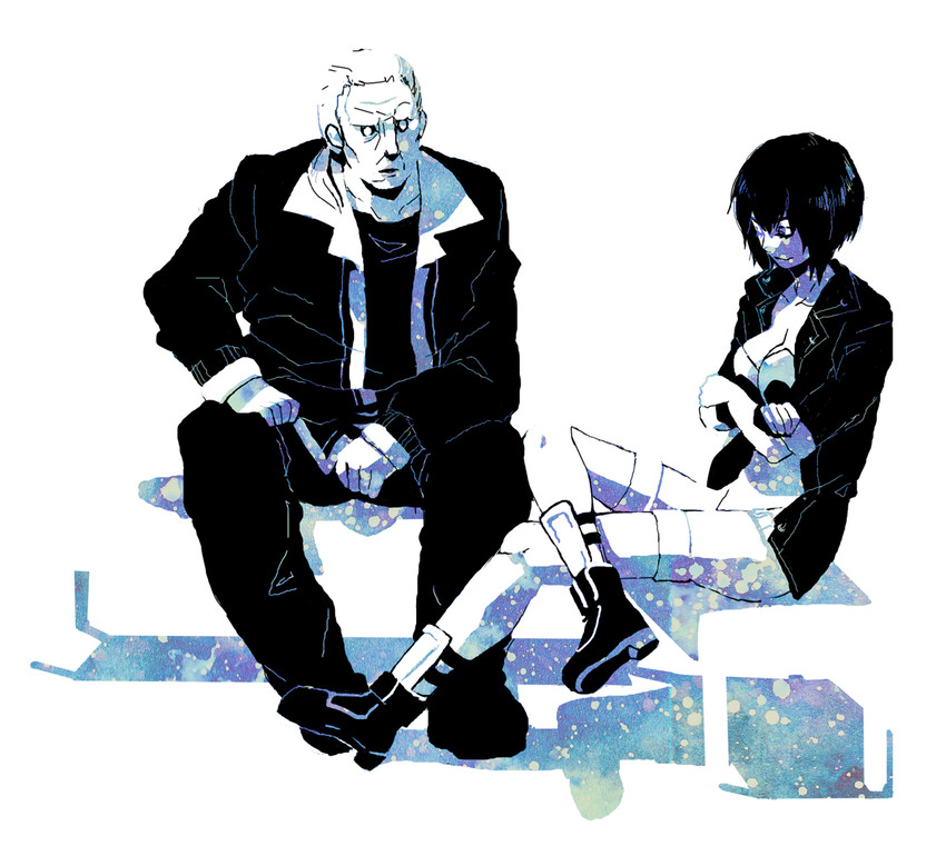 kusanagi motoko and batou (ghost in the shell and 1 more) drawn by aoi527