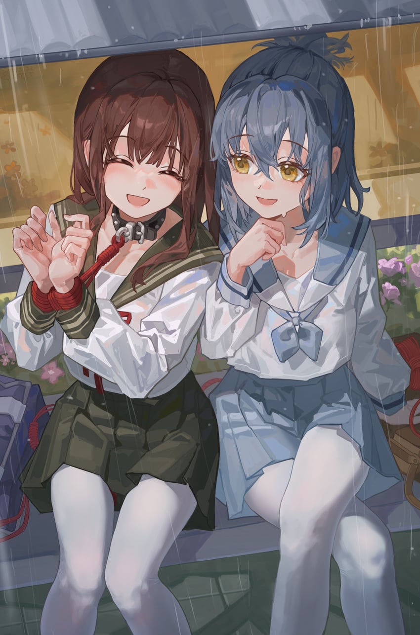 haori haruki and himino seika (himitsu no jugyou) drawn by sentter