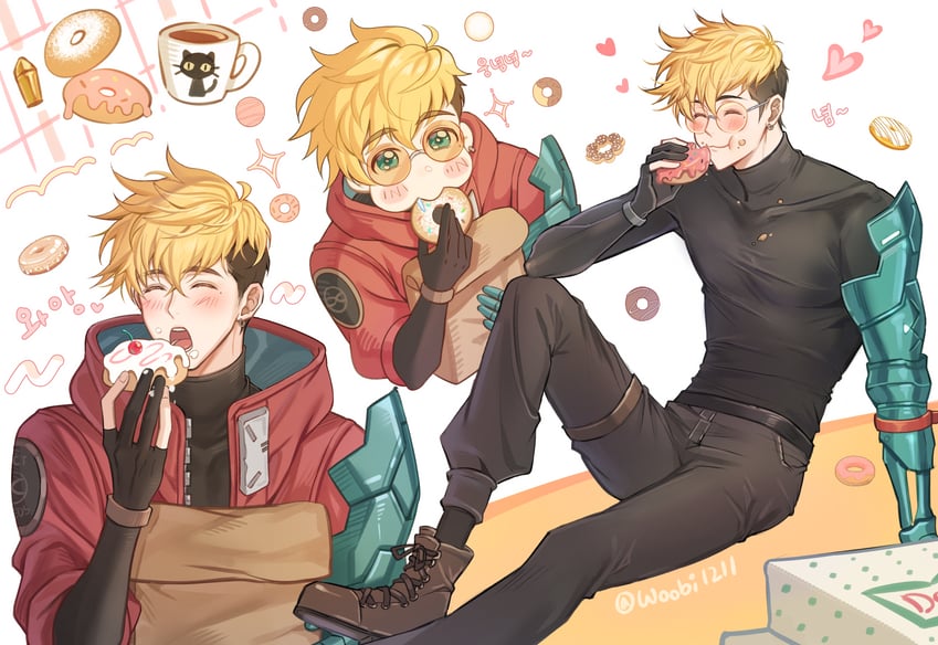 vash the stampede and kuroneko (trigun and 1 more) drawn by ubi_(ekdus6080)