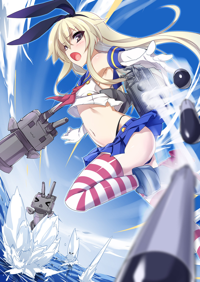 shimakaze and rensouhou-chan (kantai collection) drawn by mtu_(orewamuzituda)