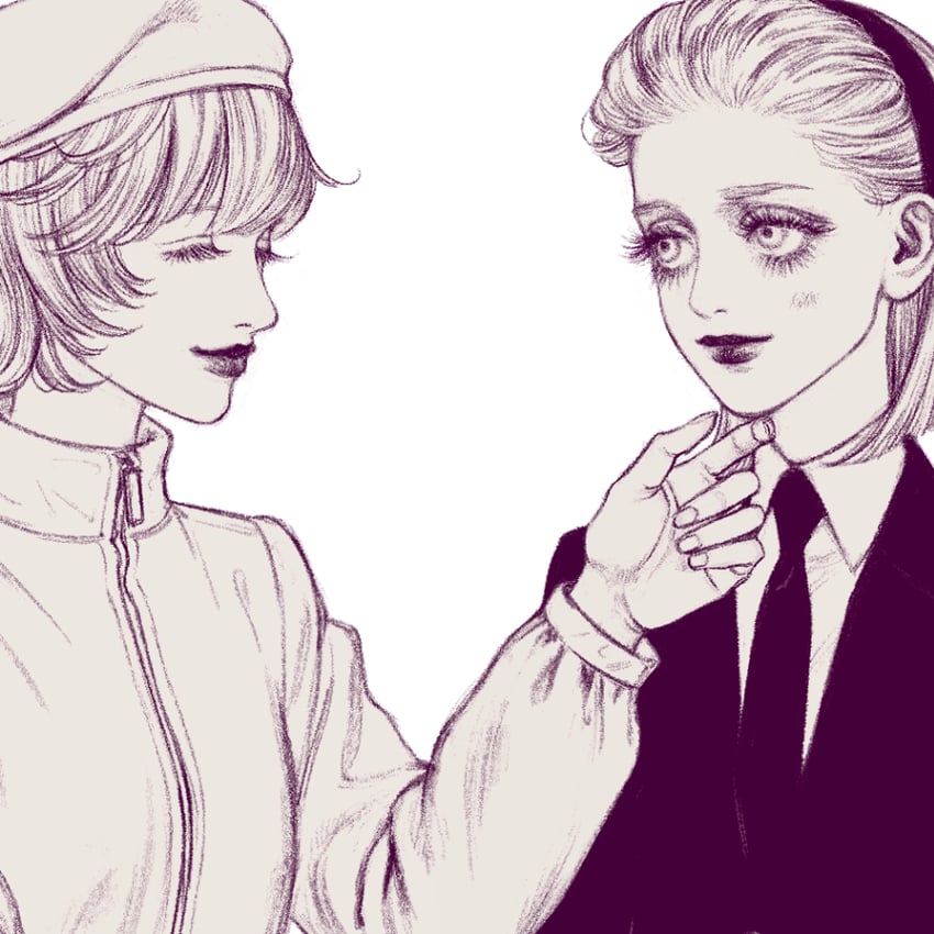 theta and borksen (hunter x hunter) drawn by bella_scottland