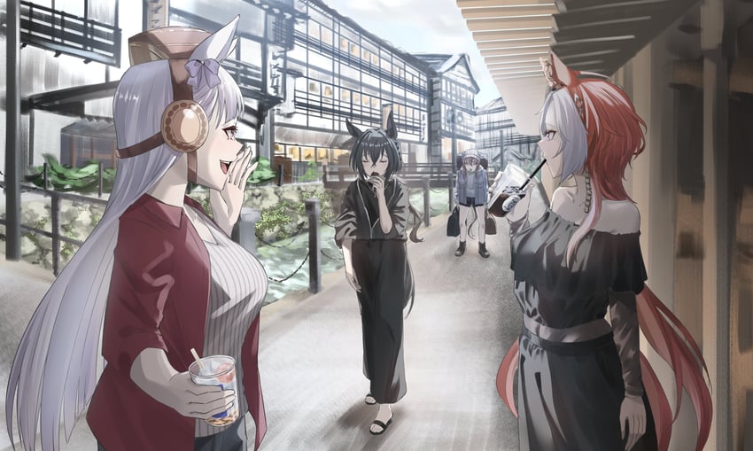gold ship, nakayama festa, orfevre, and kin'iro ryotei (umamusume) drawn by hakekeke2525