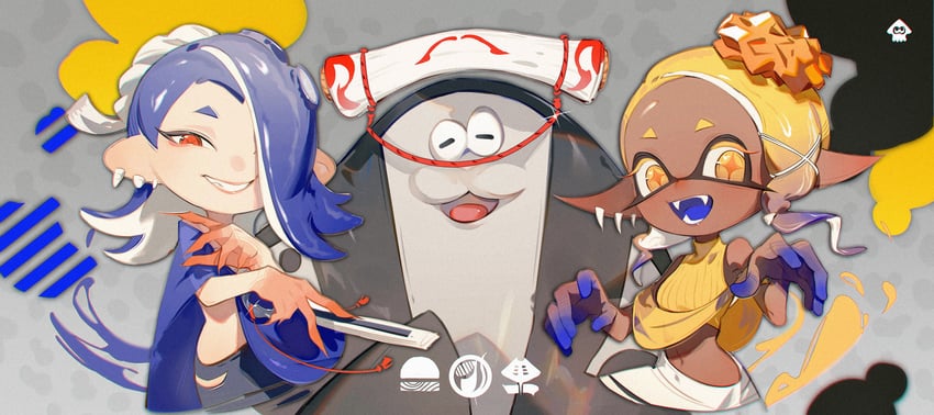 shiver, frye, and big man (splatoon and 1 more) drawn by towo_nita
