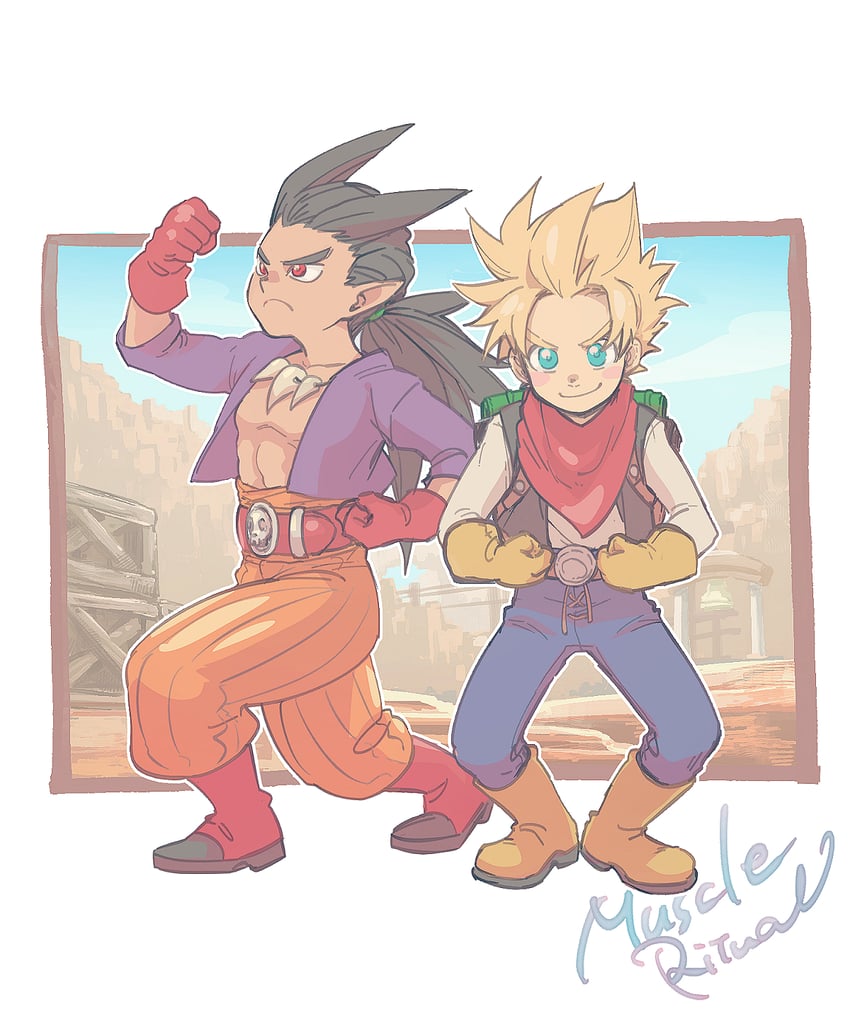 sidoh and male builder (dragon quest and 1 more) drawn by yon_yosi