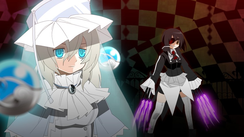 mikuni oriko and kure kirika (mahou shoujo madoka magica and 1 more) drawn by kuro_chairo_no_neko