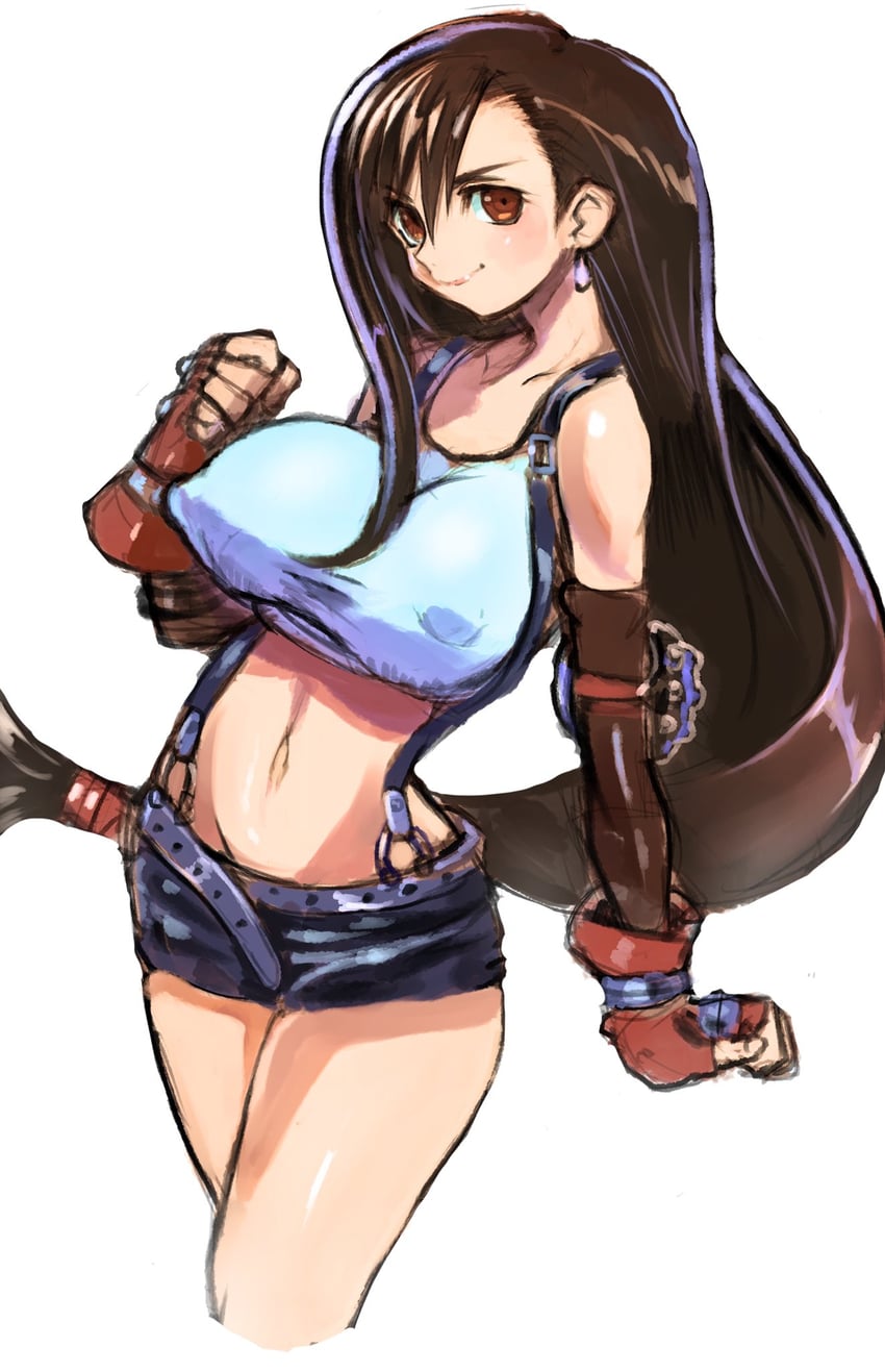 tifa lockhart (final fantasy and 1 more) drawn by dakusuta