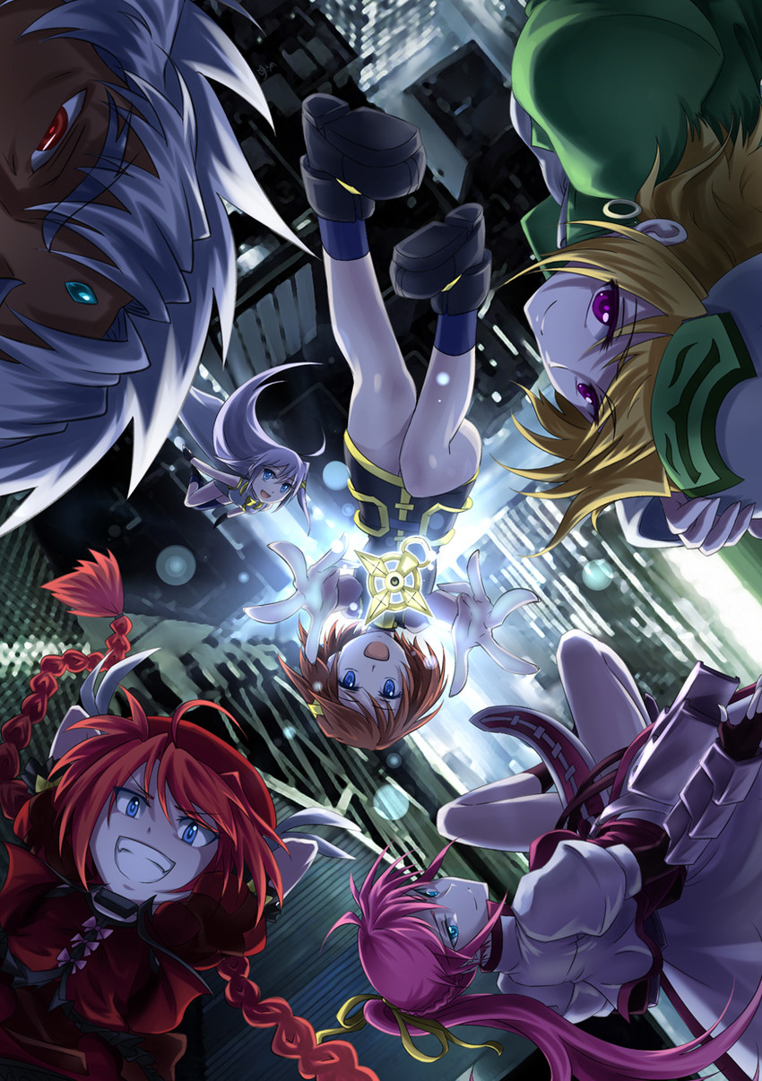 yagami hayate, vita, signum, reinforce zwei, shamal, and 2 more (lyrical nanoha and 2 more) drawn by shumai_(sm318)