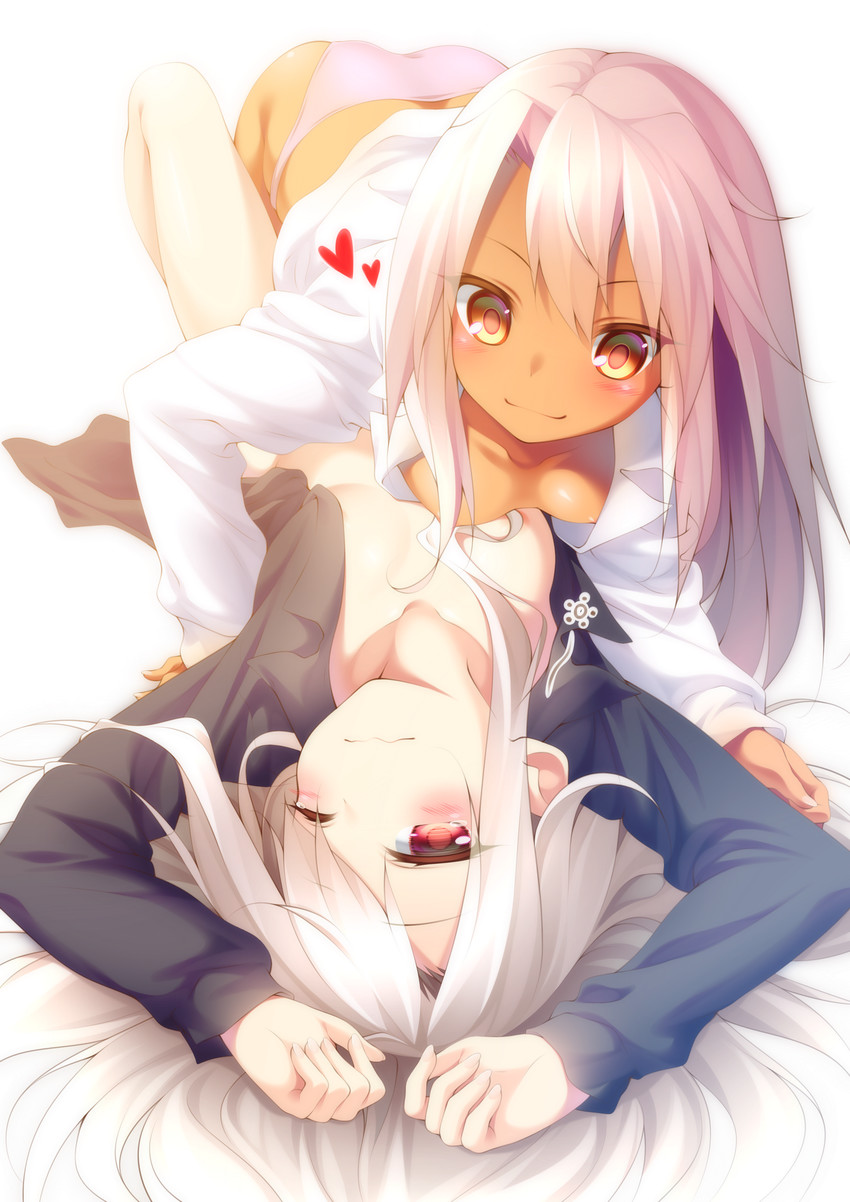 illyasviel von einzbern and chloe von einzbern (fate and 1 more) drawn by lethe-shion