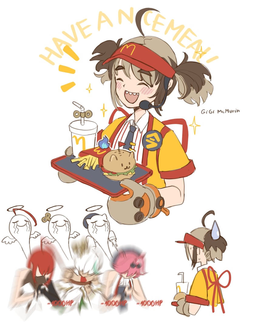 raora panthera, gigi murin, cecilia immergreen, elizabeth rose bloodflame, and imadake dabuchi tabemi (hololive and 2 more) drawn by khoaphan96