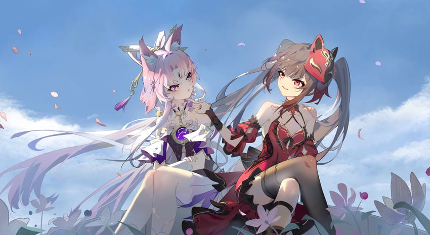 fu xuan and sparkle (honkai and 2 more) drawn by qixia