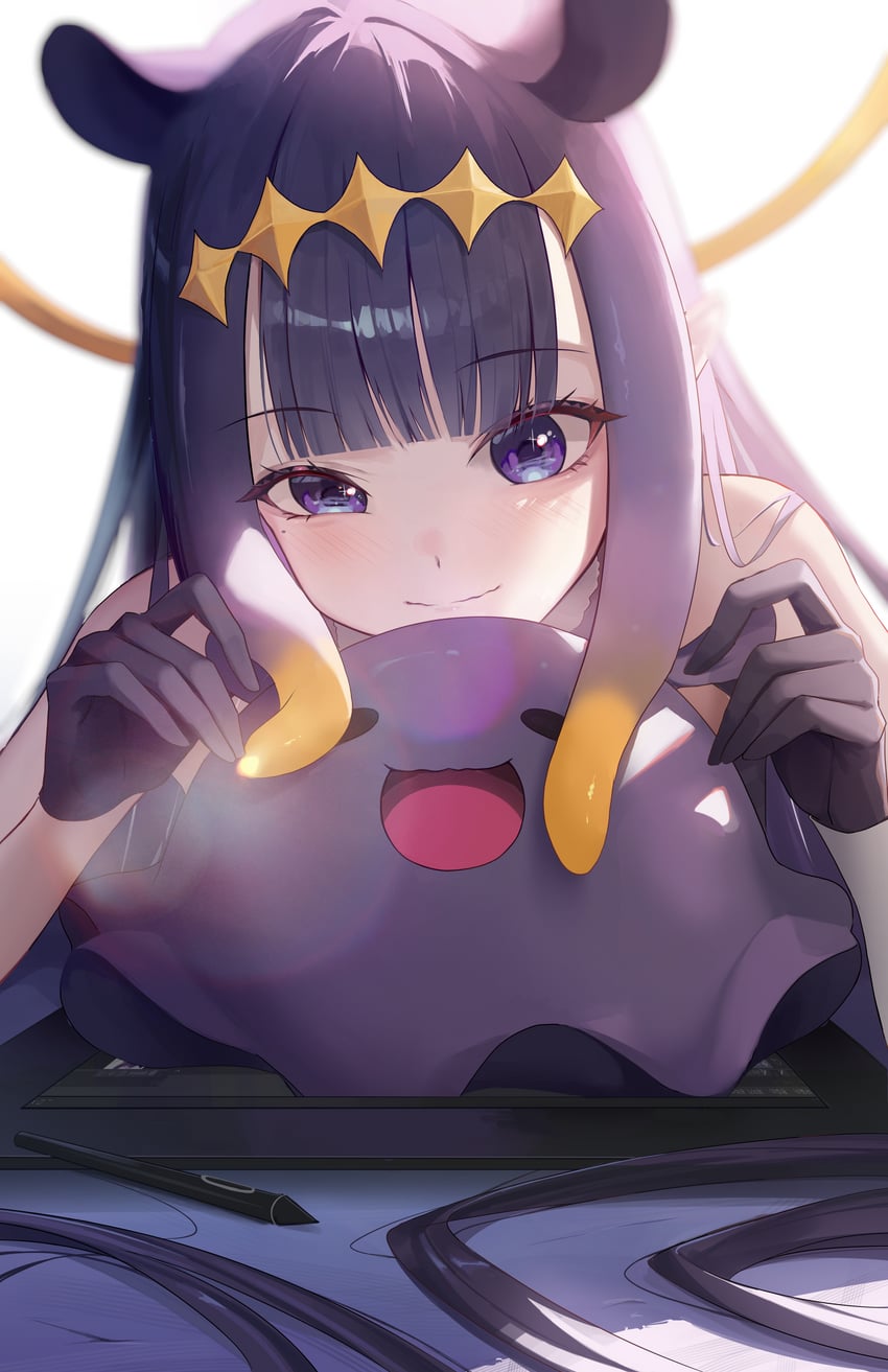 ninomae ina'nis and takodachi (hololive and 1 more) drawn by clrawing