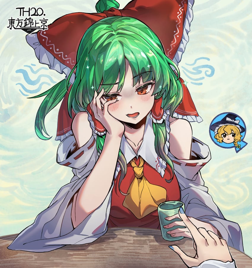 hakurei reimu and kirisame marisa (touhou and 1 more) drawn by shishui_guima