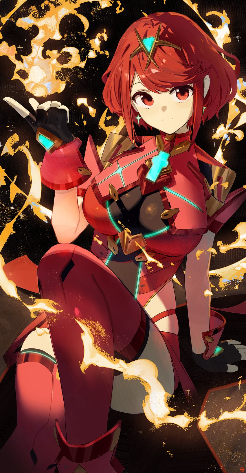 pyra (xenoblade chronicles and 1 more) drawn by songchuan_li