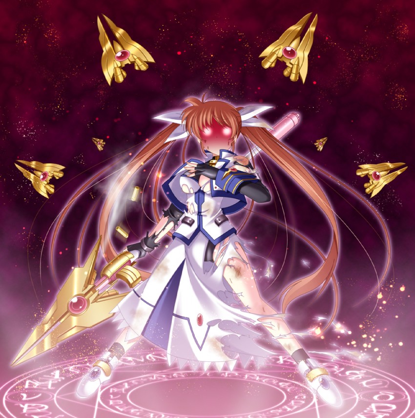 takamachi nanoha and raising heart (lyrical nanoha and 1 more) drawn by narutaki_shin