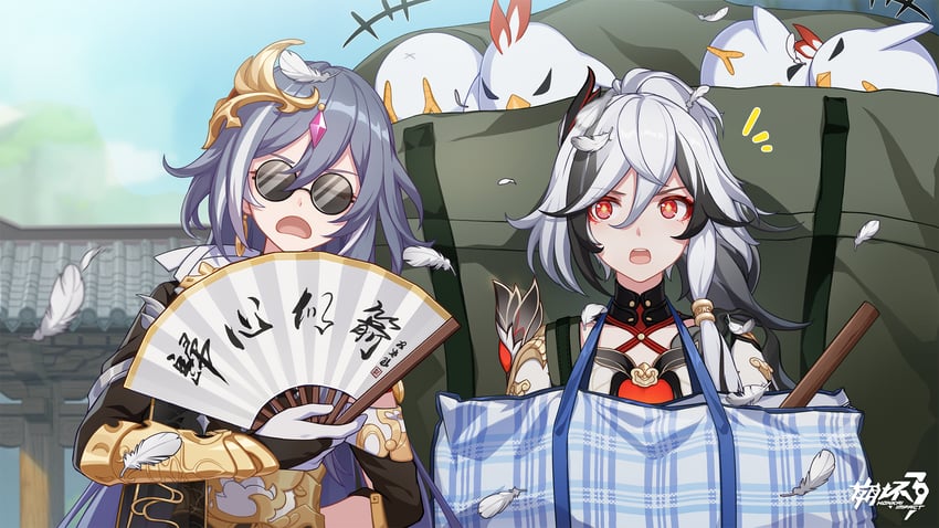 fu hua, herrscher of sentience, and jingwei (honkai and 1 more)