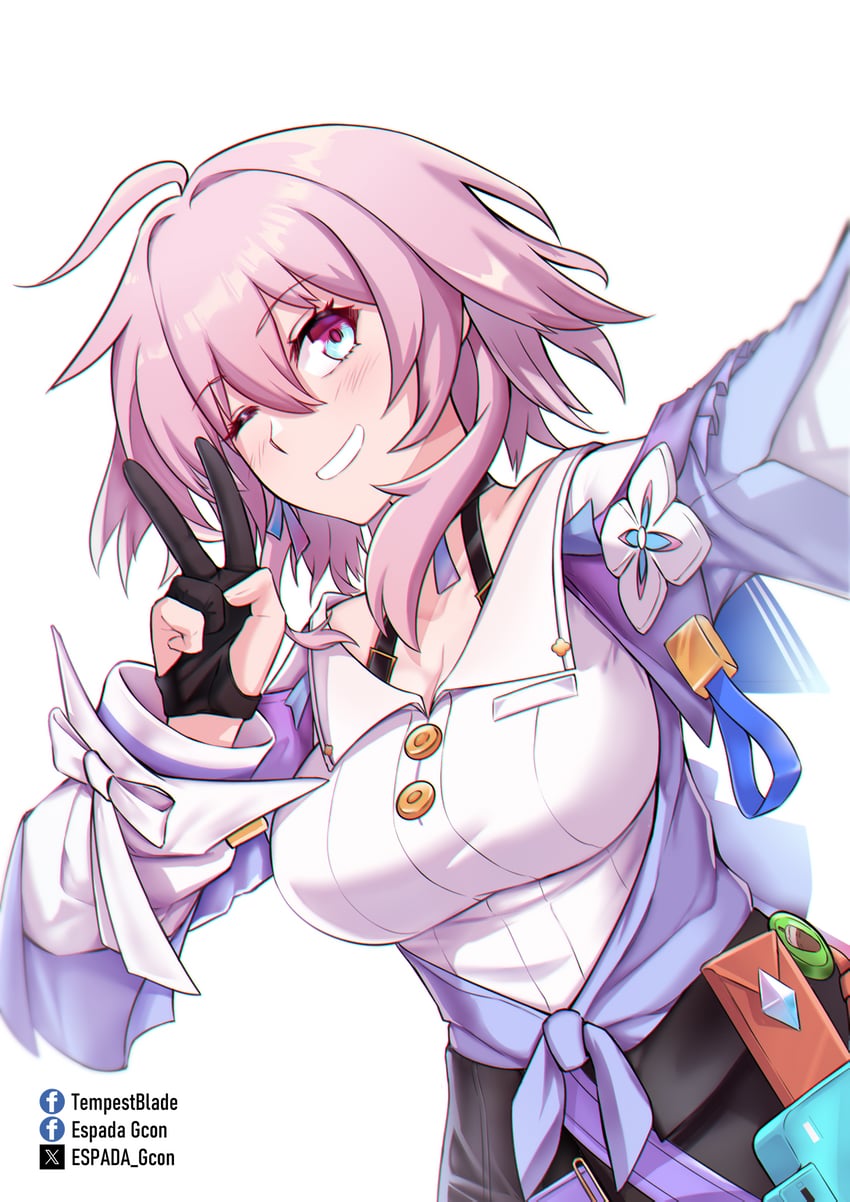 march 7th (honkai and 1 more) drawn by espada_gcon