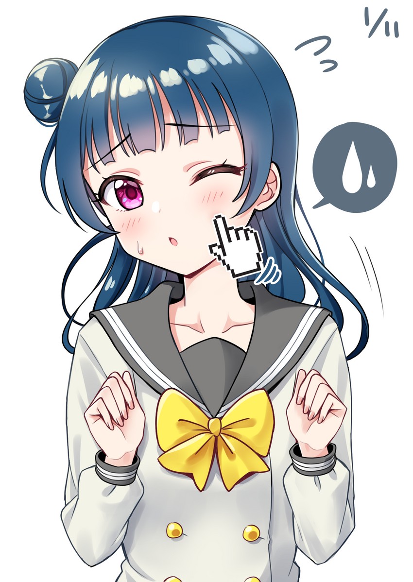 tsushima yoshiko (love live! and 1 more) drawn by deadnooodles