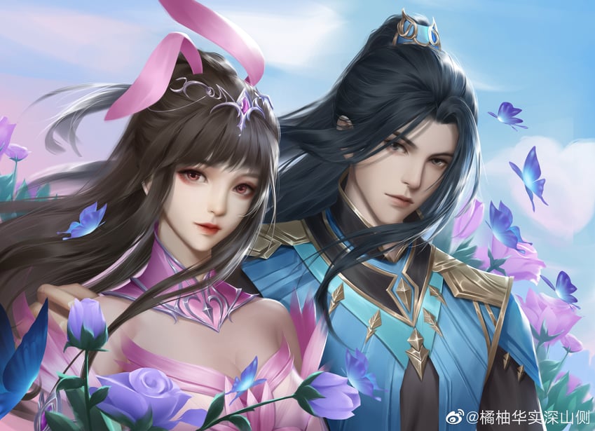 xiao wu and tang san (douluo dalu) drawn by ju_you_hua_shi_shenshan_ce