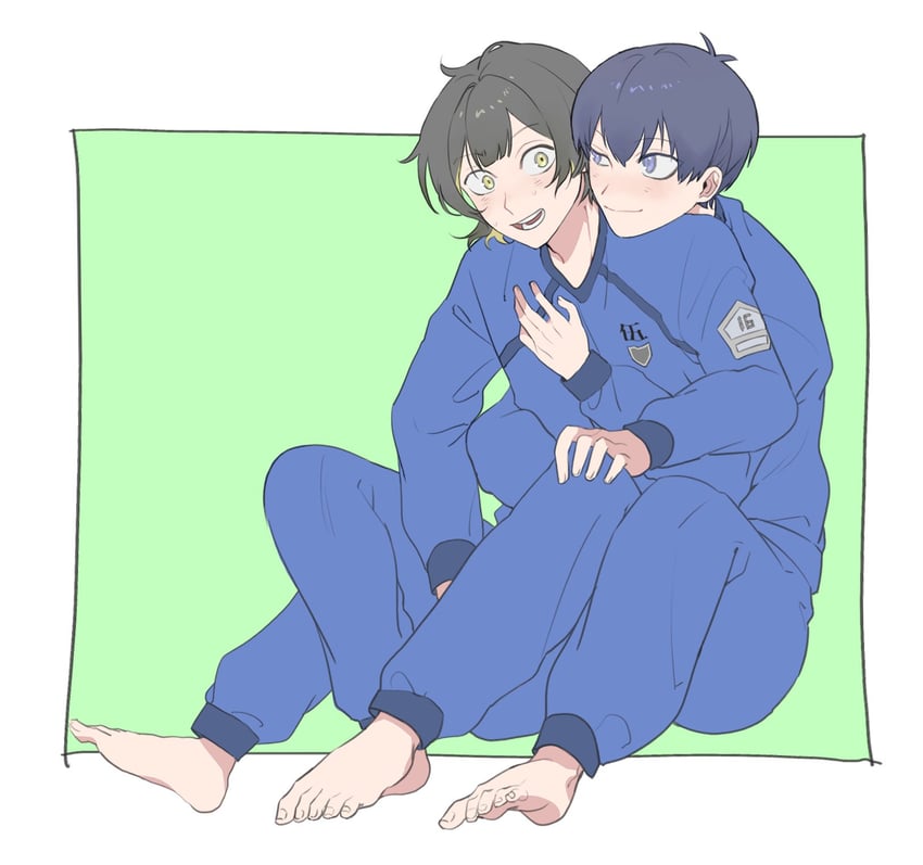 isagi yoichi and bachira meguru (blue lock) drawn by blue_tkse