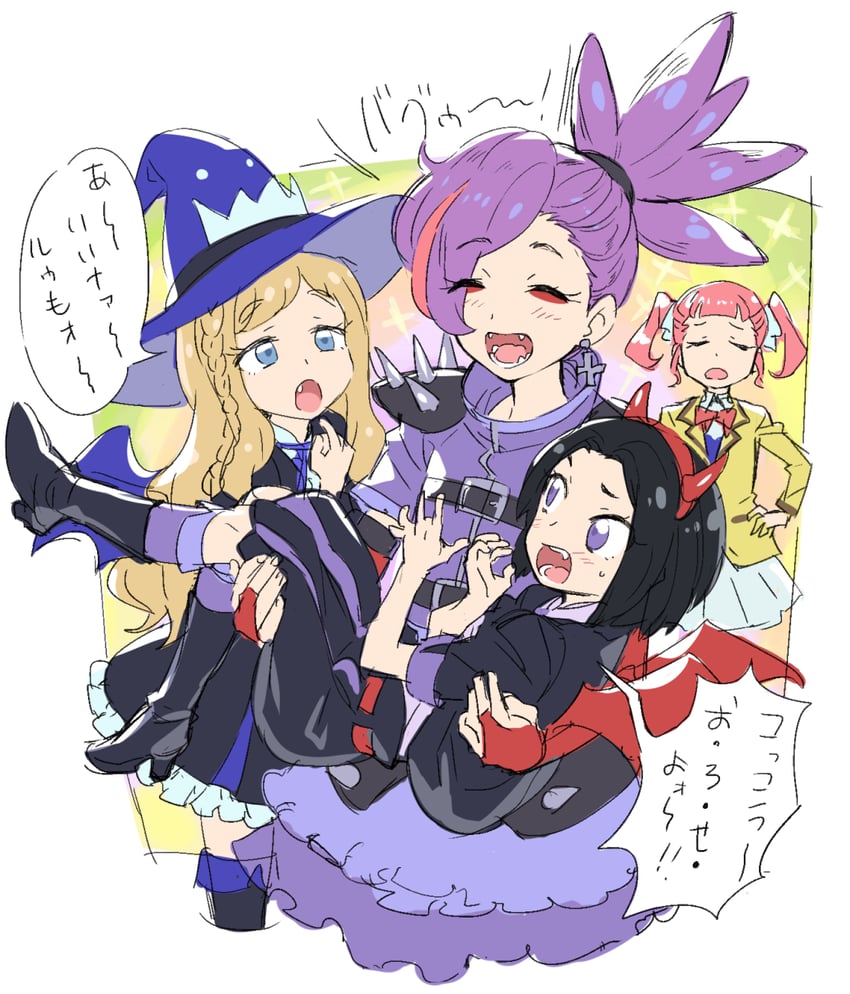 fudou devi, asuka ruu, momoyama hikari, and bugcchu (pretty series and 1 more) drawn by murakami_hisashi