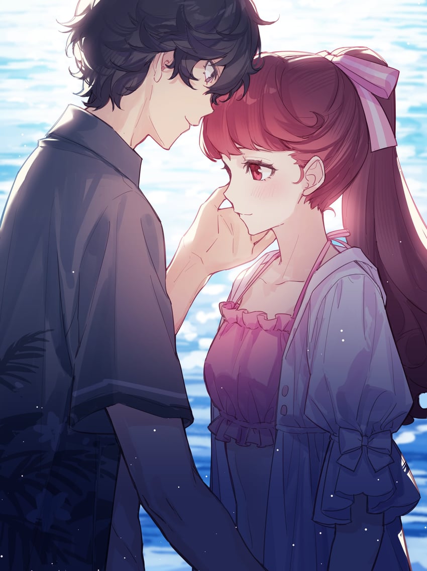 amamiya ren and yoshizawa kasumi (persona and 2 more) drawn by tsubsa_syaoin