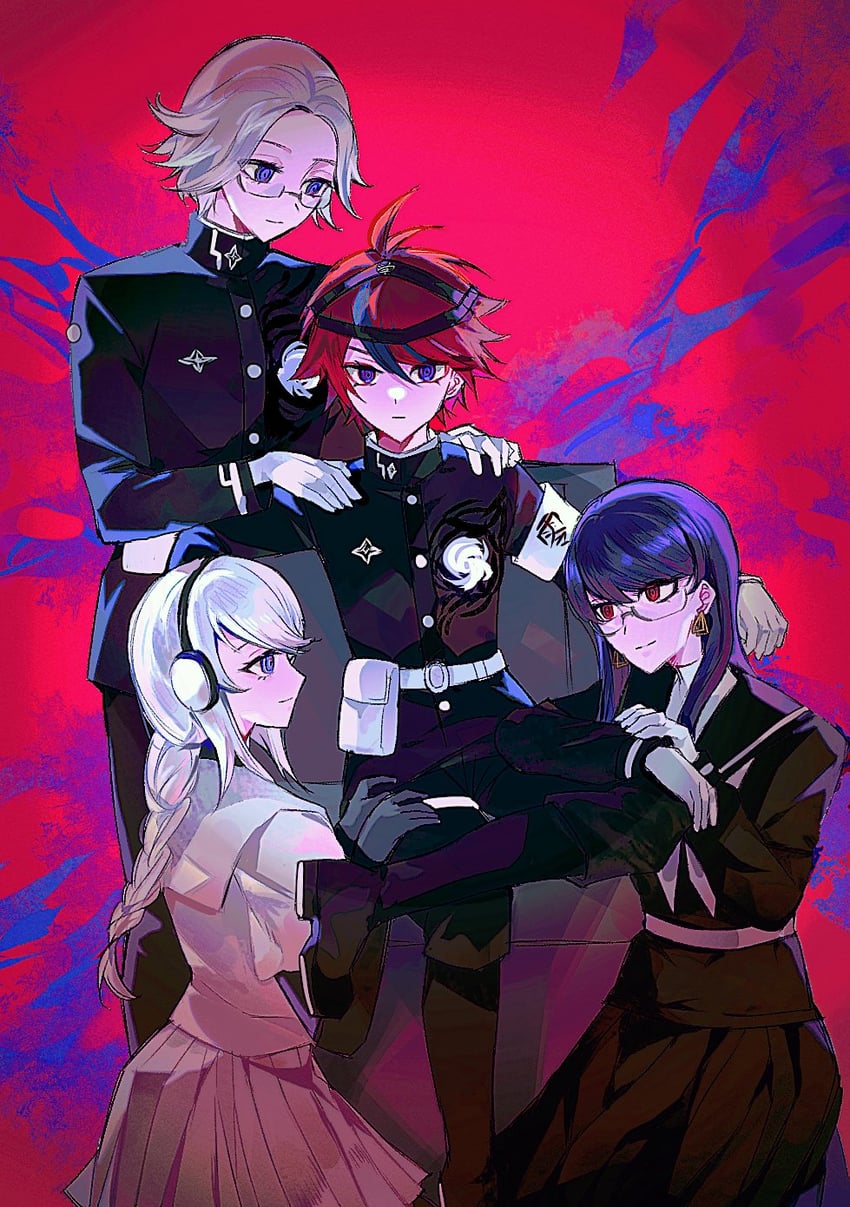 aotsuki eito, sumino takumi, kirifuji nozomi, and shizuhara hiruko (the hundred line -last defense academy-) drawn by emiemi