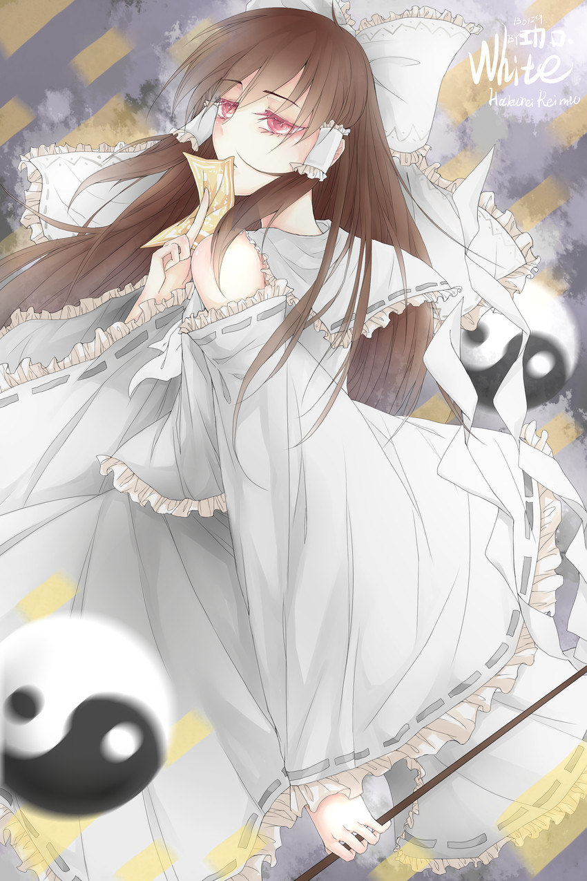 hakurei reimu (touhou and 1 more) drawn by wang_likou