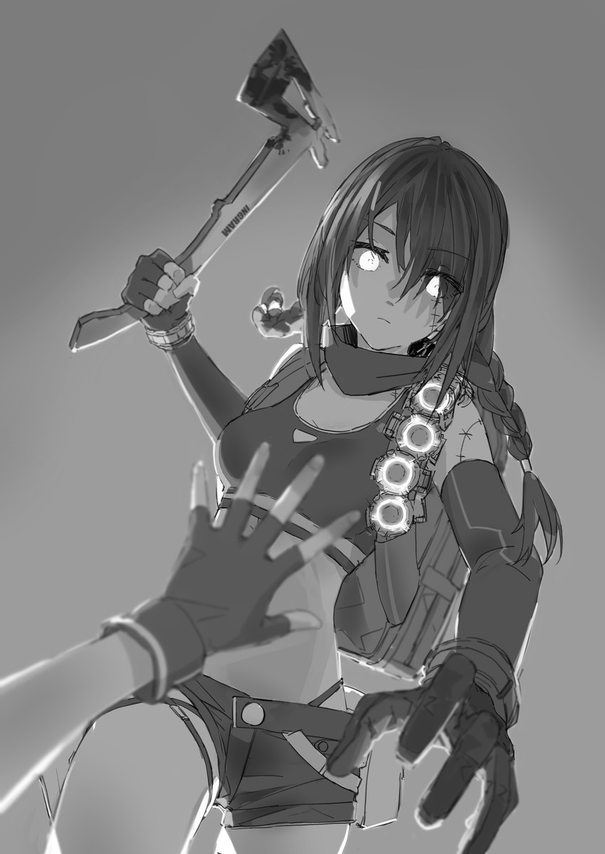 mac-10 (girls' frontline and 1 more) drawn by asimo_(hakurei10201)