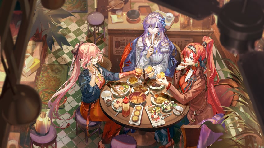 changli, cantarella, and yinlin (wuthering waves) drawn by hitokoto