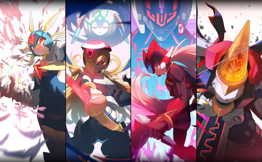 copy x, omega, dr. weil, elpizo, and dark elf (mega man and 5 more) drawn by tanziya_(codlxcold)