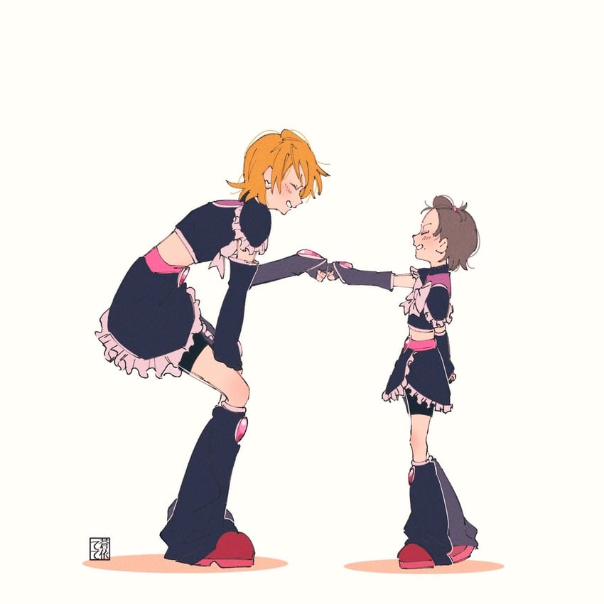 misumi nagisa and cure black (precure and 1 more) drawn by aoi_tete