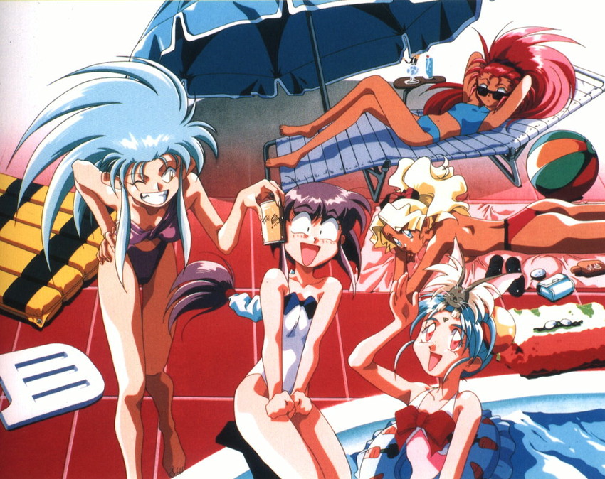 ryouko, masaki sasami jurai, kuramitsu mihoshi, masaki aeka jurai, ryou-ouki, and 1 more (tenchi muyou!)