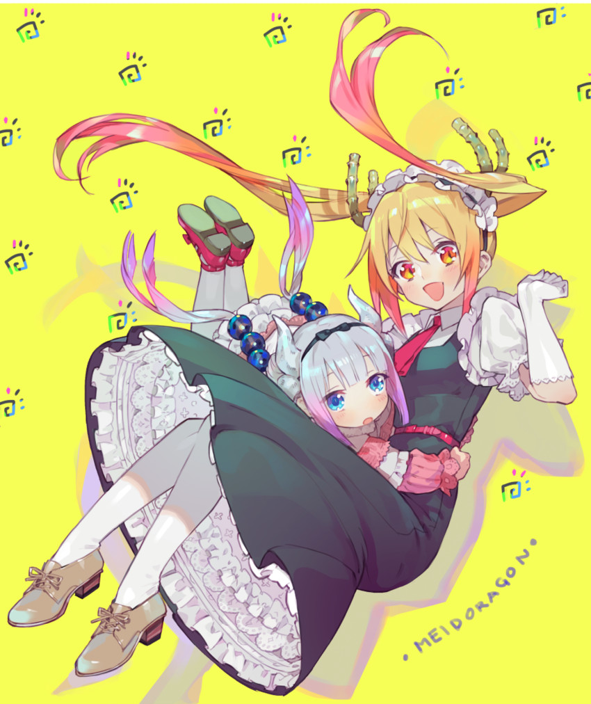 kanna kamui and tohru (kobayashi-san chi no maidragon) drawn by nishihara_isao