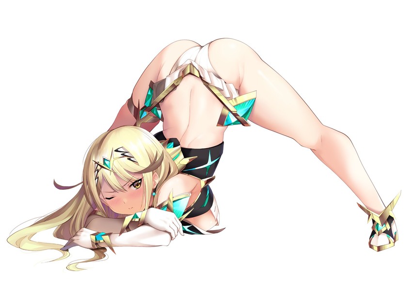 mythra (xenoblade chronicles and 1 more) drawn by daive