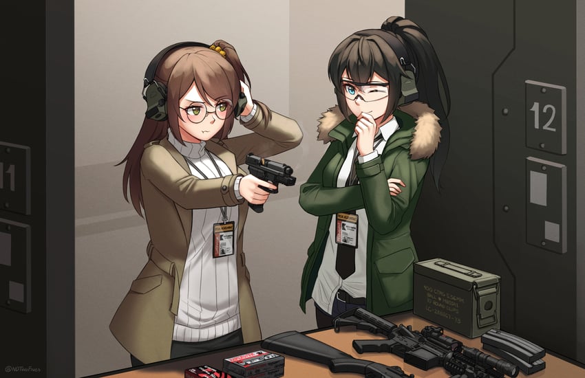vivian zhao and mia schneider (original) drawn by ndtwofives